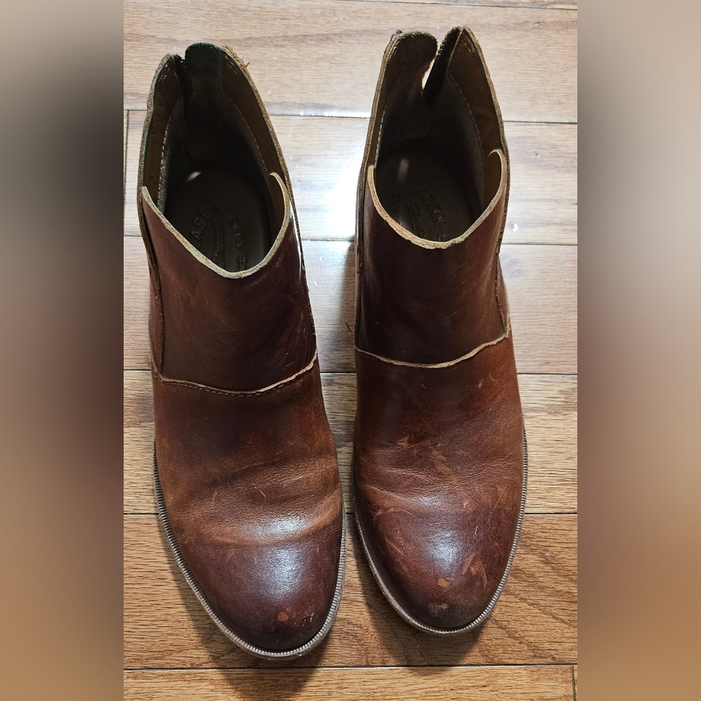 Kork-Ease Tan Leather Ankle Booties